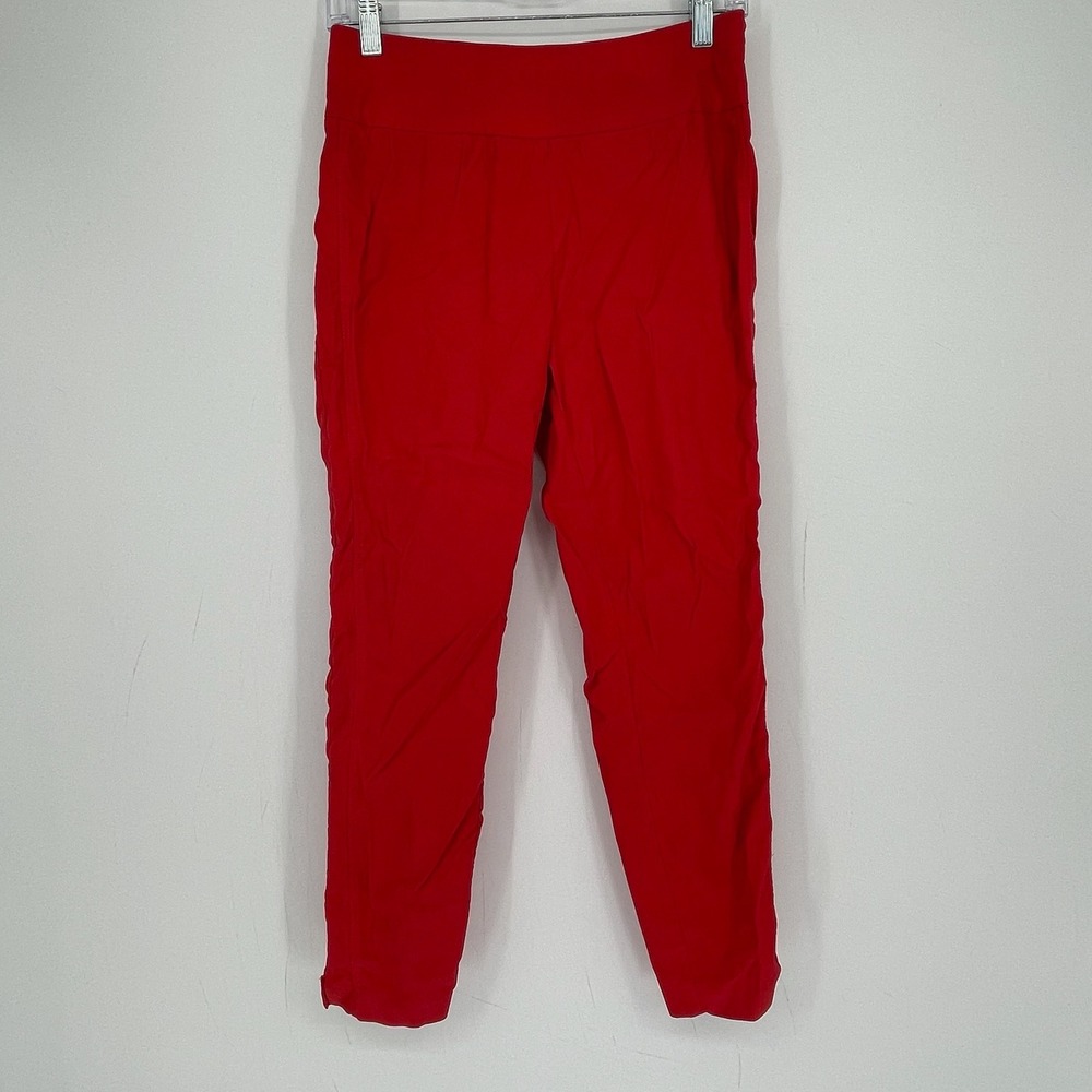 New York & Company Women's Red Pull On Slim Leg Ankle Pants Size Medium